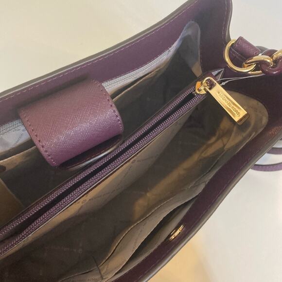 🌺 NWT Authentic Michael Kors Leather Satchel - Picture 13 of 16